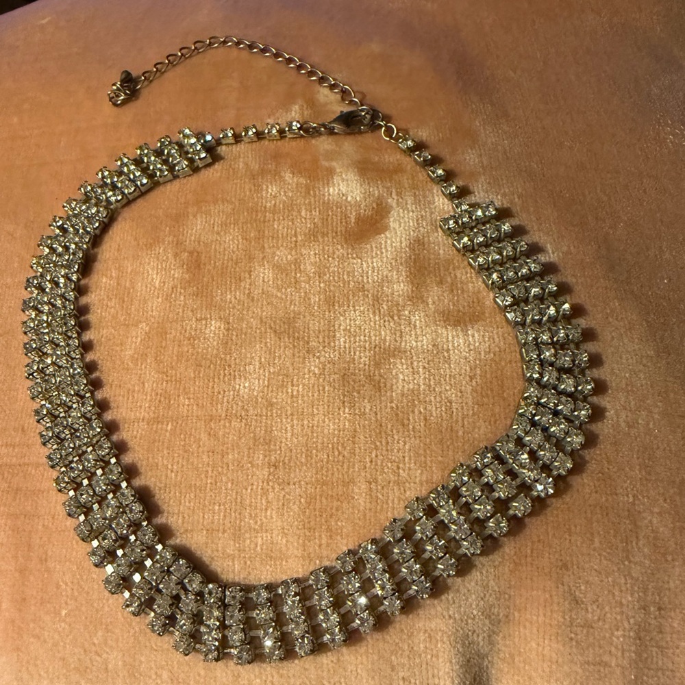 Vintage rhinestone choker, statement piece, wedding